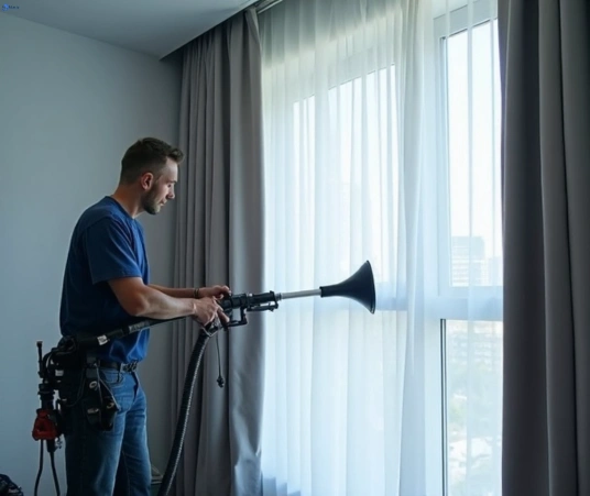 Professional commercial curtain cleaning process equipment Matty Curtain Cleaning chandler